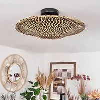 Bamboo Radiance Handwoven LED Ceiling Light - Bamboo
