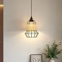 Basket-Inspired Pendant Light - Natural, Rattan