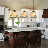 Bell-Shaped Pendant Light - Natural, Rattan