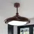 Ceiling Fan with Light - Brown, Iron