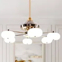 Ceiling Fan with Light - White, Acrylic