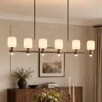 Bronze Chandelier with Acrylic Shades - Antique Bronze, Iron alternate view