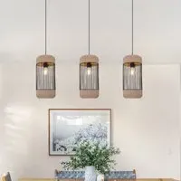 Cylinder Pendant Light - Natural, Rattan