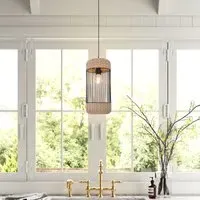 Cylinder Pendant Light - Natural, Rattan