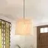Cylindrical Pendant Light with Cross-Weave Shade - Natural, Bamboo