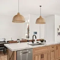 Dome Pendant Light - Brown, Bamboo