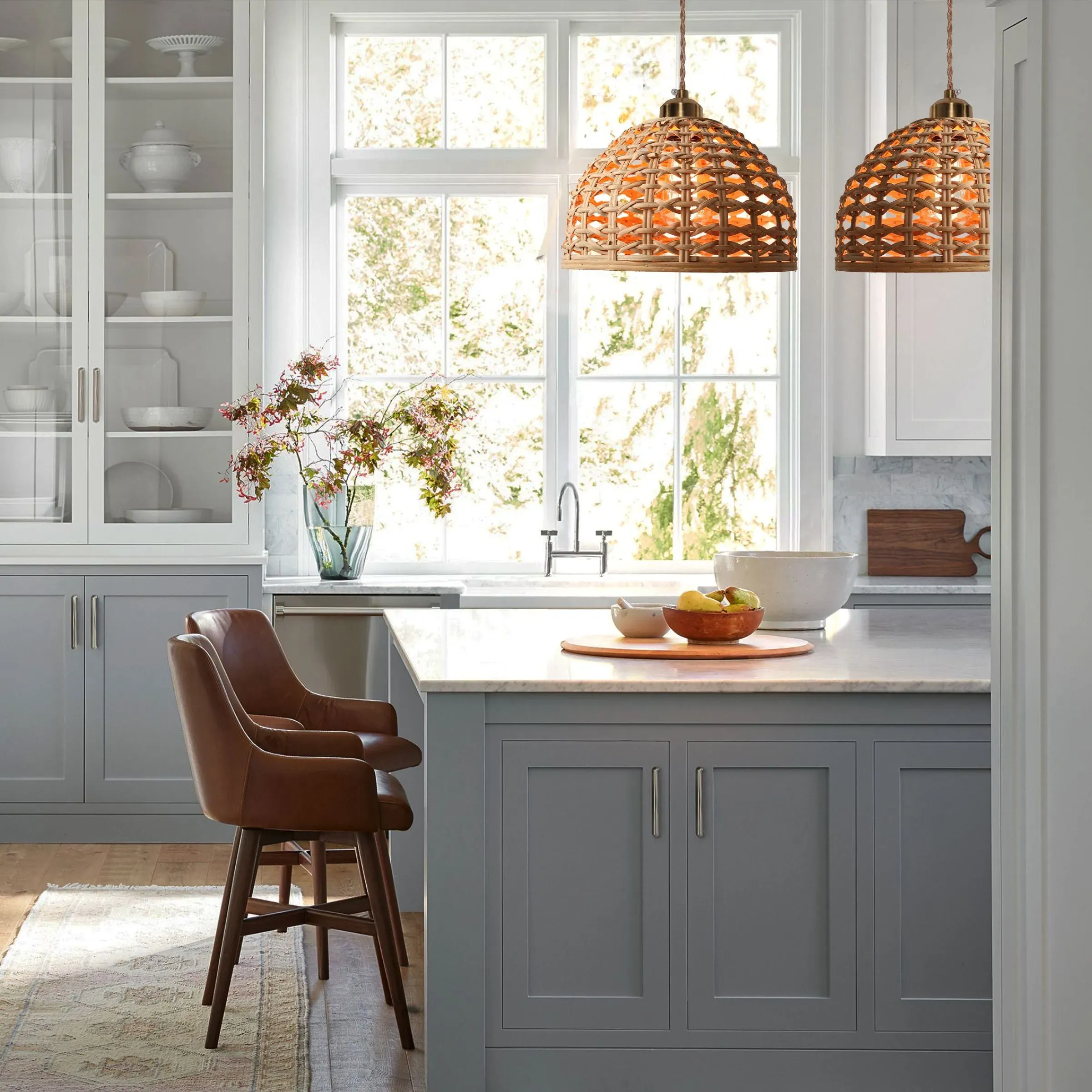 Dome Pendant Light - Natural, Wood