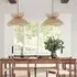 Double-Layer Bamboo Pendant Light - Brown