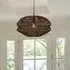 Eco Friendly Rattan Pendant Light Handwoven - Brown