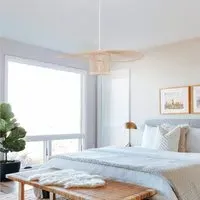 Fan-Shaped Pendant Light - Natural, Bamboo