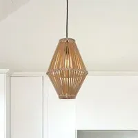 Geometric Pendant Light - Natural, Bamboo