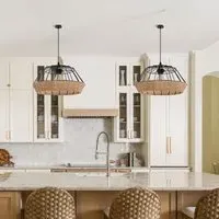 Geometric Pendant Light - Natural, Bamboo