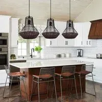 Geometric Pendant Light - Rattan, Iron