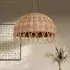 Half Sphere Rattan Pendant Light - Natural