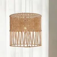 Hand-Woven Rattan Pendant Light - Natural