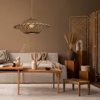 Handcrafted Bamboo Pendant Light - Brown