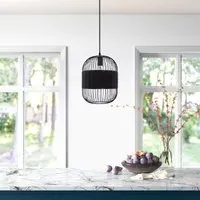 Handcrafted Pendant Light - Black, Iron