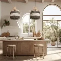 Handcrafted Rattan Pendant Light - Natural