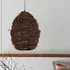 Handcrafted Woven Pendant Light - Brown, Rattan