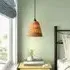 Handwoven Bamboo Pendant Light - Natural