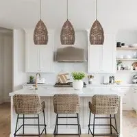 Handwoven Bell Pendant Light - Natural, Rattan