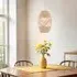 Handwoven Elongated Oval Rattan Pendant Light - Natural