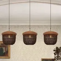 Handwoven Pendant Ceiling Light - Brown, Paper Rope