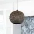 Handwoven Pendant Light - Black, Bamboo