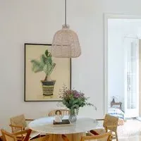 Handwoven Pendant Light - Brown, Rattan