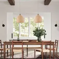 Handwoven Pendant Light - Natural, Bamboo