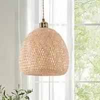 Handwoven Pendant Light - Natural, Bamboo