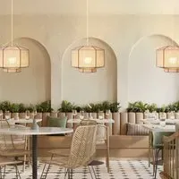 Handwoven Pendant Light - White, Paper Rope