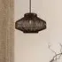 Handwoven Rattan Pendant Light with Sculptural Design - Brown