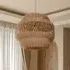Hollow Weave Rattan Pendant Light - Natural Brown