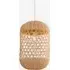 Japanese Capsule-Shaped Rattan Pendant Light - Natural
