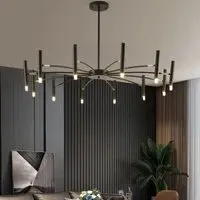 LED Ceiling Light with 3 Color Temperatures - Black & Gold, Metal