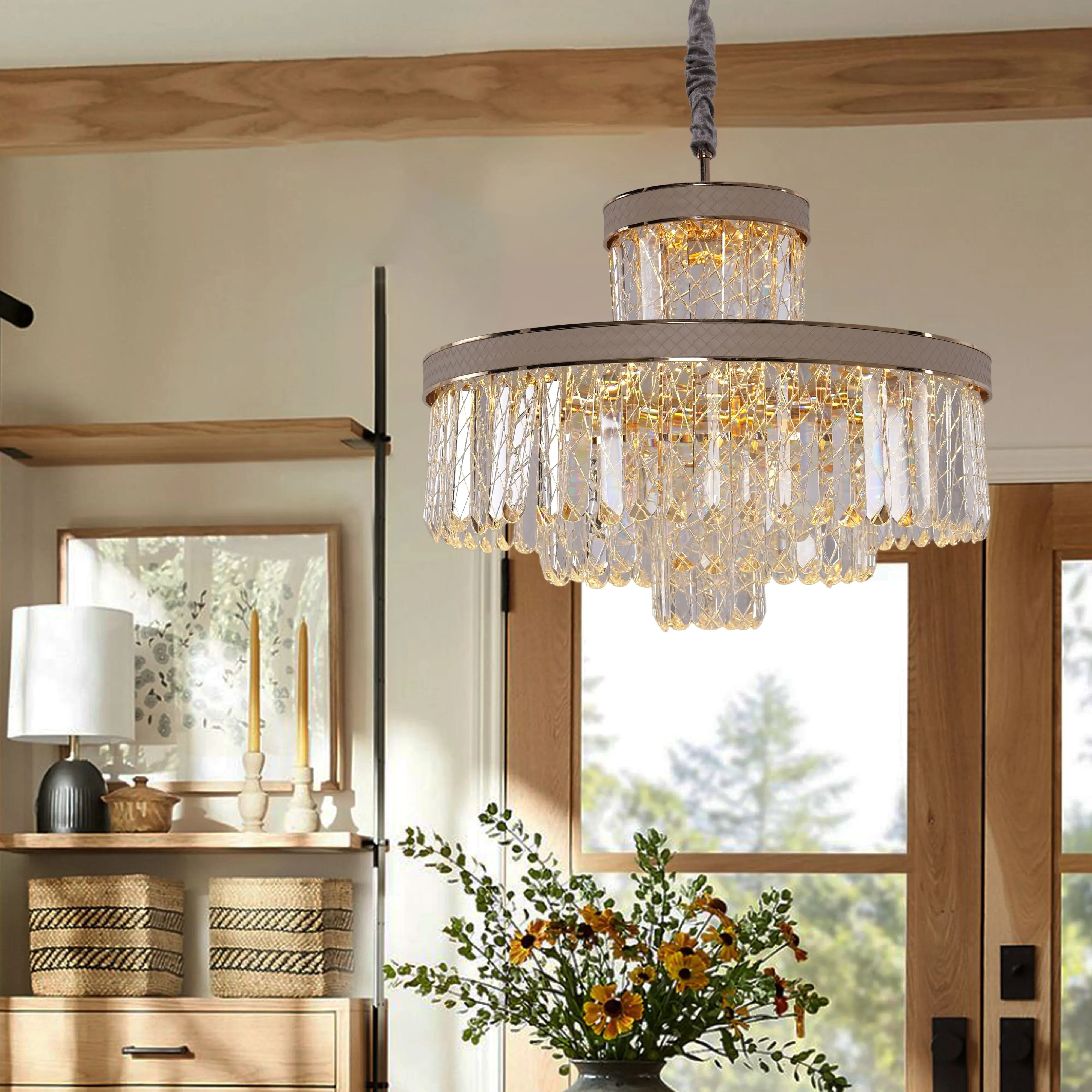 Lightsin Hanging Light with Crystal - Gold image