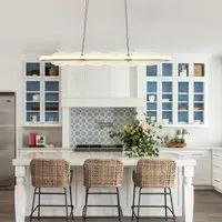 Linear Pendant Light - Silver, Aluminum