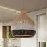 Monochrome Handwoven Rattan Pendant Light - Black, White