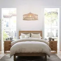 NestLine Handwoven Shallow Pendant Lamp - Natural, Rattan