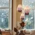 Pendant Light with Paper Rope Design - White, Purple