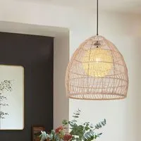 Rattan Art Pendant Light - Brown