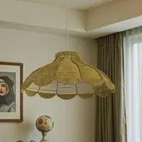 Reseda Petal Shaped Rattan Pendant Light - Reseda