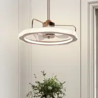 Reversible 3-Blade Ceiling Fan with LED Light - French Gold