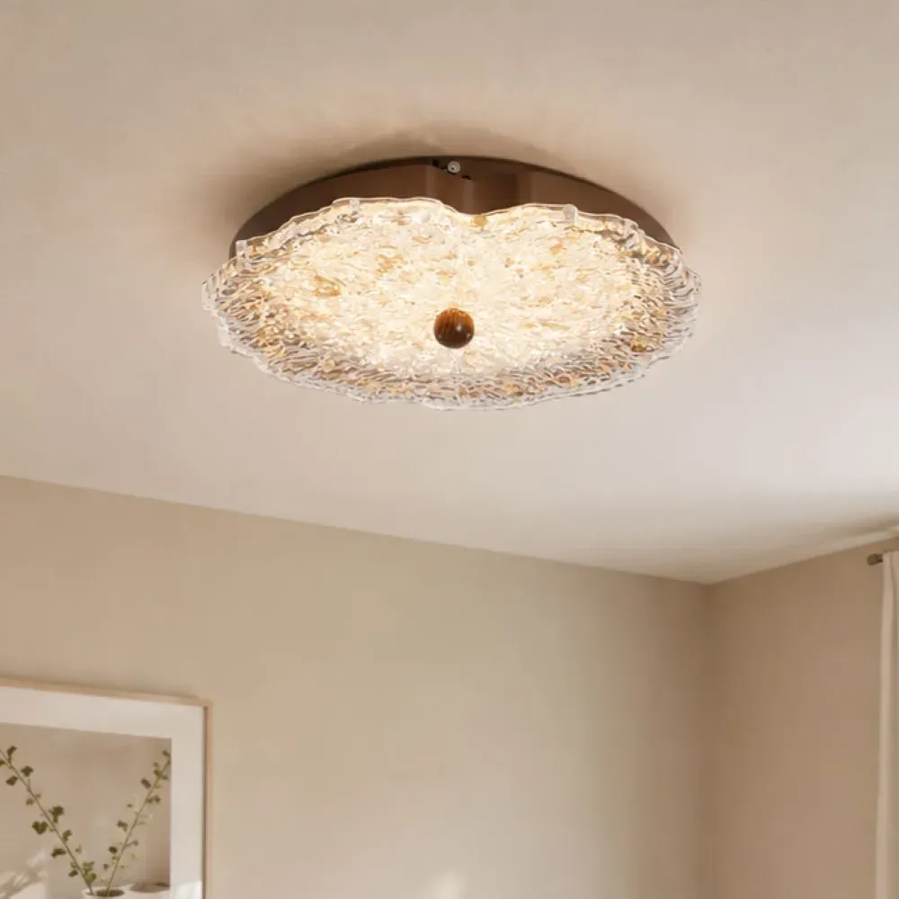 Ripple Acrylic Flush Mount Ceiling Light Colour-Changing - Walnut product