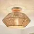 Round Ceiling Light - Hemp Rope, Wood