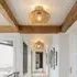 Round Ceiling Light - Hemp Rope, Wood