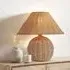 Round Table Lamp Handcrafted - Natural, Rattan