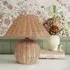 Round Table Lamp Handcrafted - Natural, Rattan
