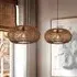 Round Woven Pendant Light - Brown, Bamboo